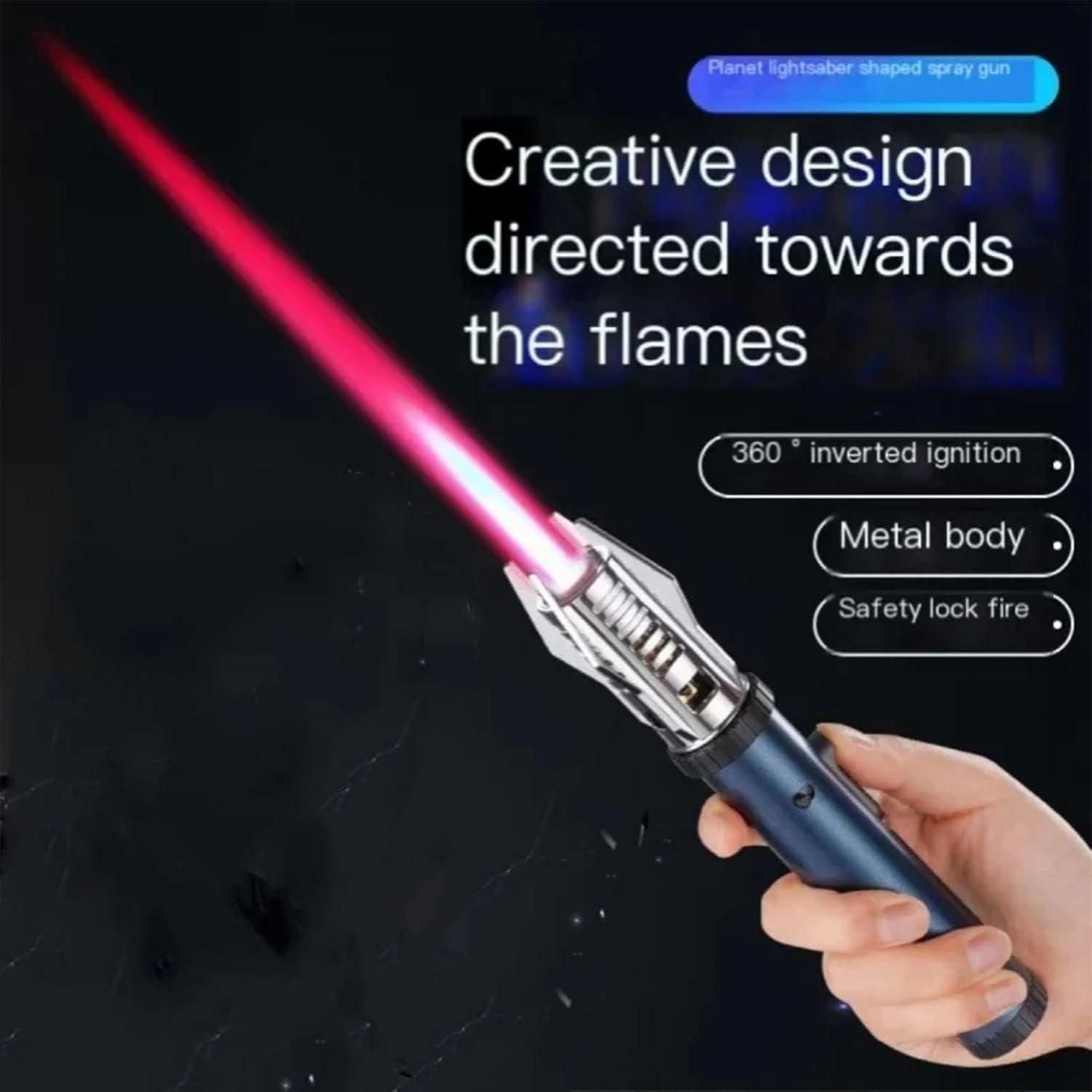 Metal Lightsaber Lighter – USB Rechargeable ⚡ Windproof • Futuristic Design