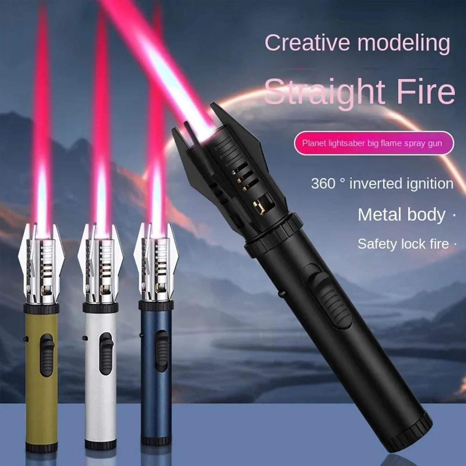 Metal Lightsaber Lighter – USB Rechargeable ⚡ Windproof • Futuristic Design