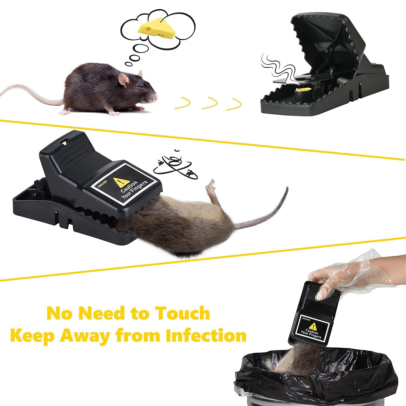 High Sensitive Powerful Mouse Trap 6 Pack-SMART CHOICE