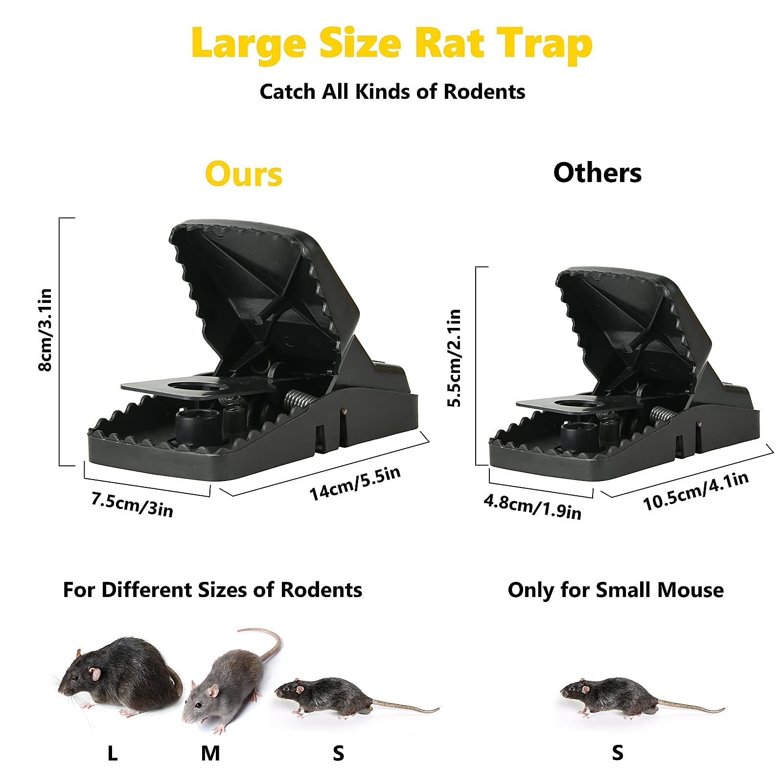 High Sensitive Powerful Mouse Trap 6 Pack-SMART CHOICE