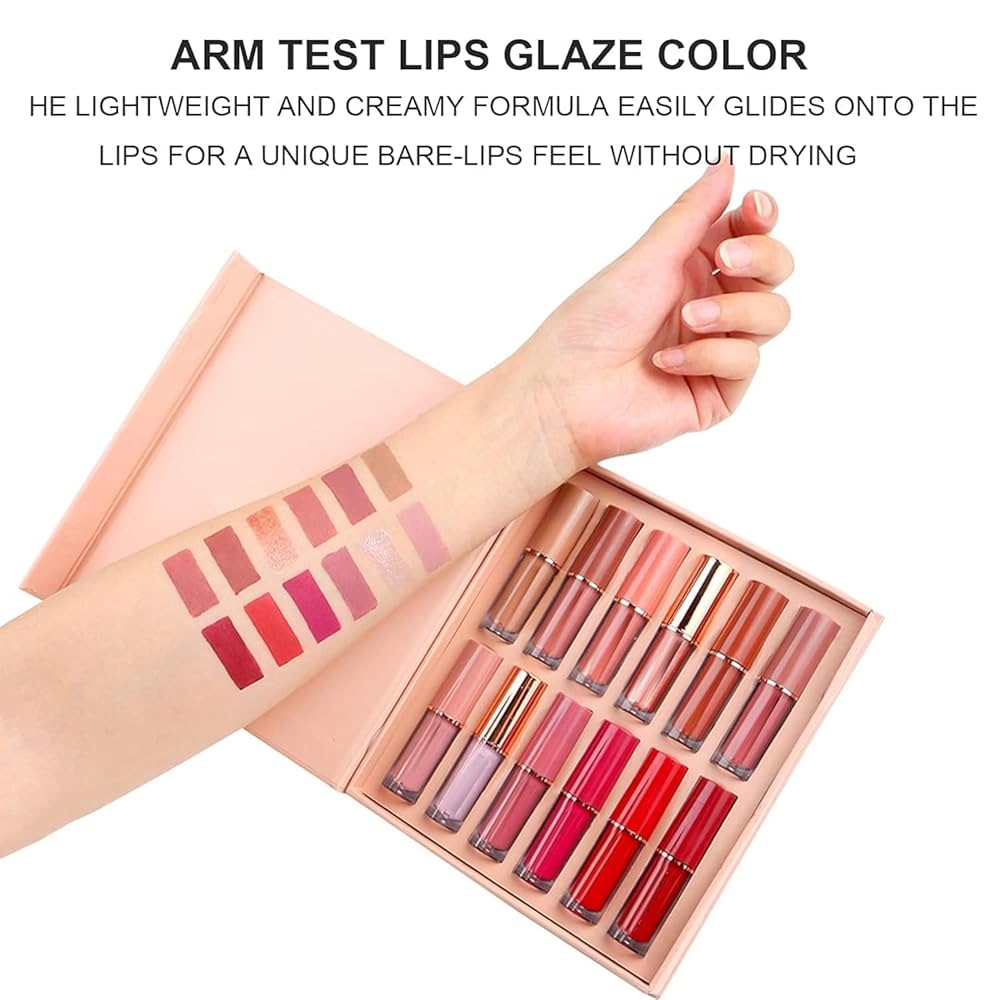 Handaiyan 12Pcs Velvet Matte Liquid Lipstick Set